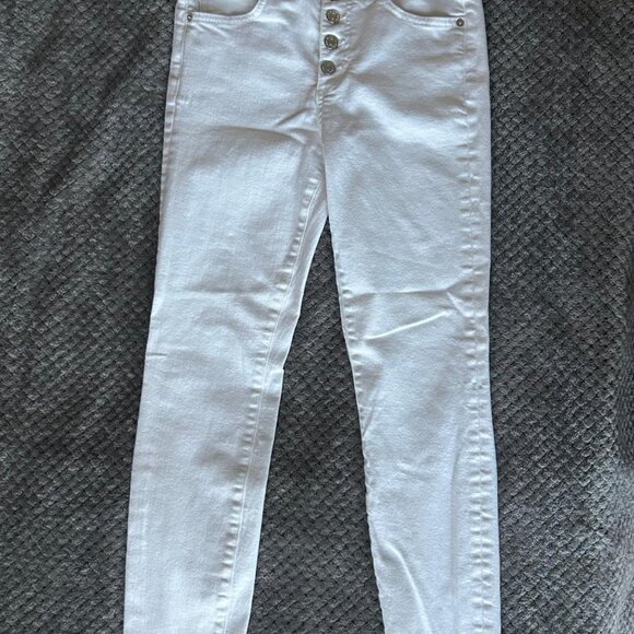 Veronica Beard Debbie Skinny Button Fly White Jeans Womens Size 26/2 - Picture 5 of 10